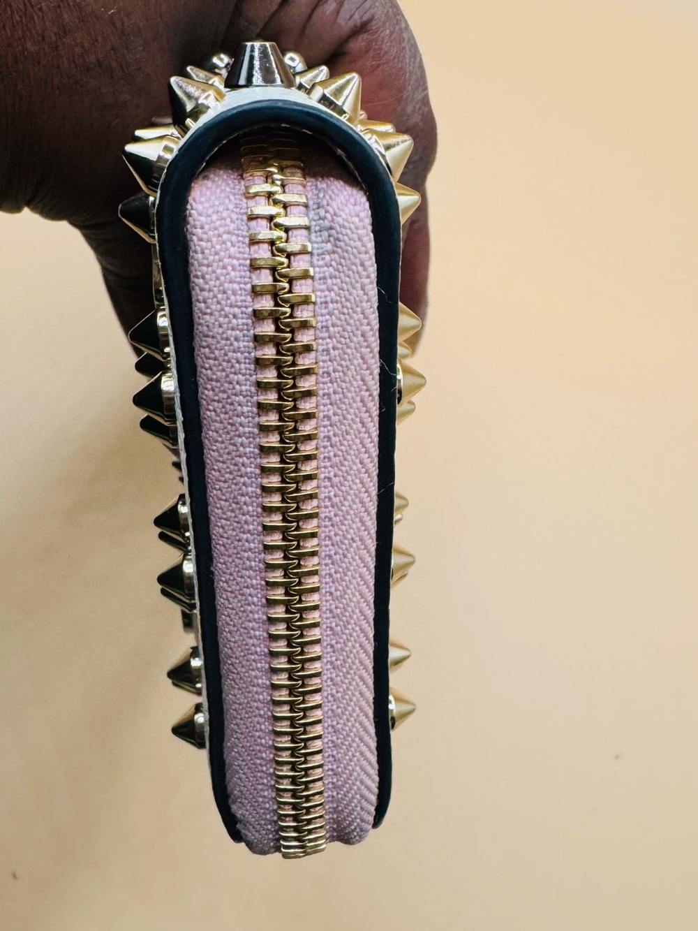 Christian Louboutin White Studded Zip Wallet with Multicolor Accents - Picture 14 of 14